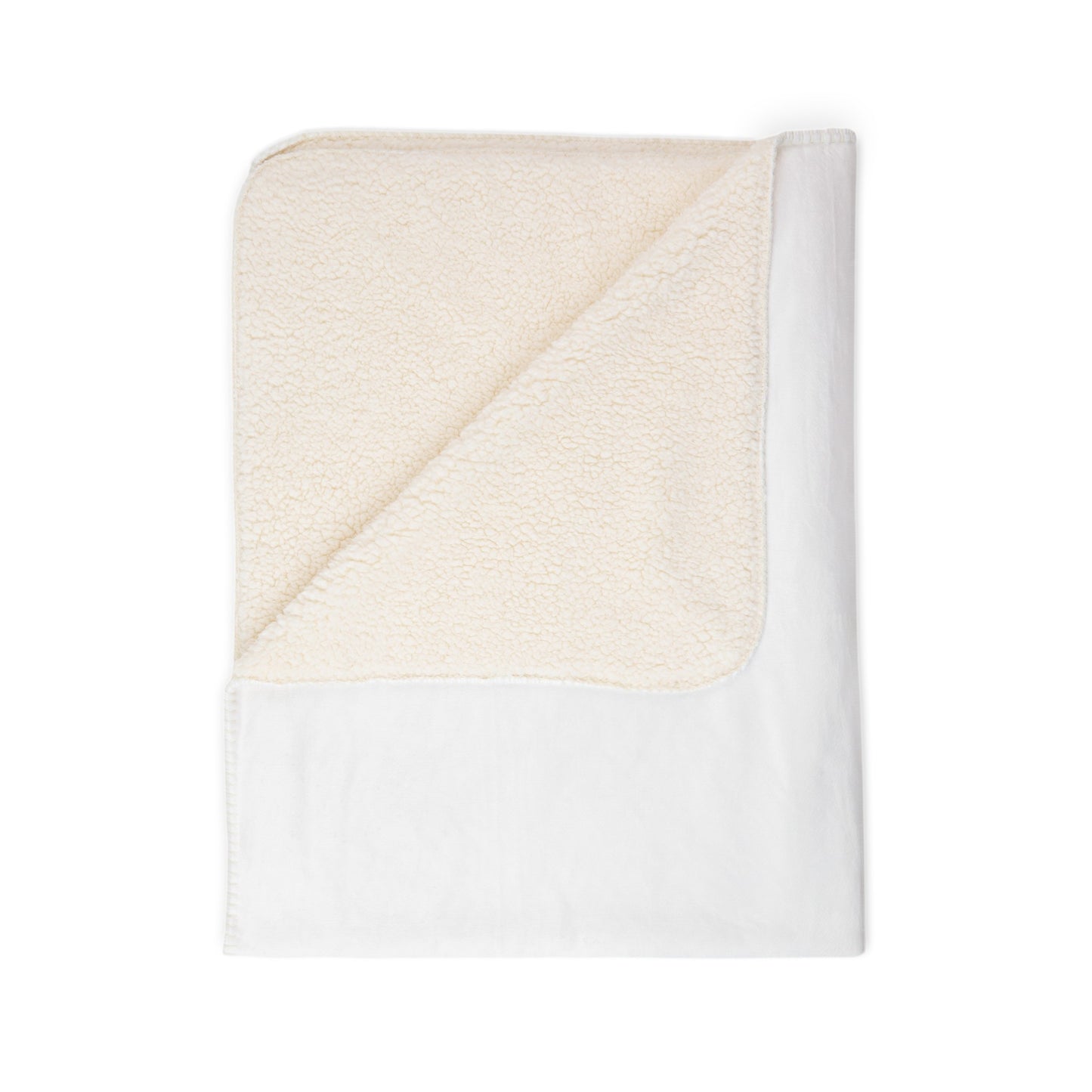 Fleece Sherpa Blanket (White)