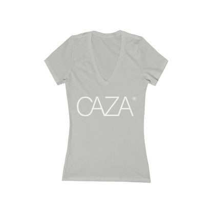 Women's Jersey Short Sleeve Deep V-Neck Tee