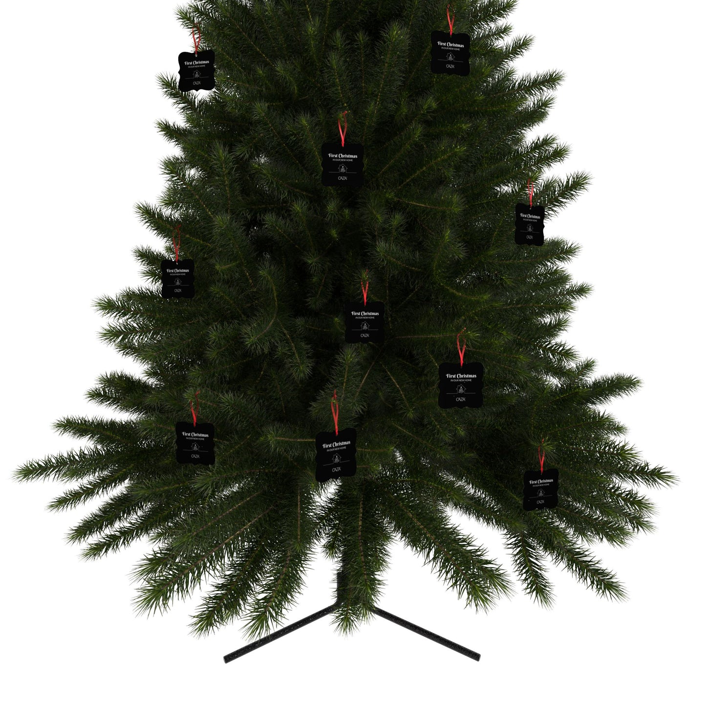 1st Christmas Aluminum Ornaments (Black)