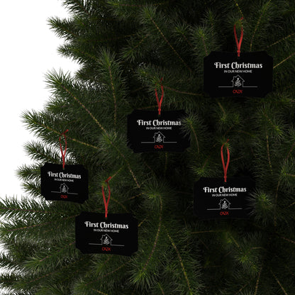 1st Christmas Aluminum Ornaments (Black)