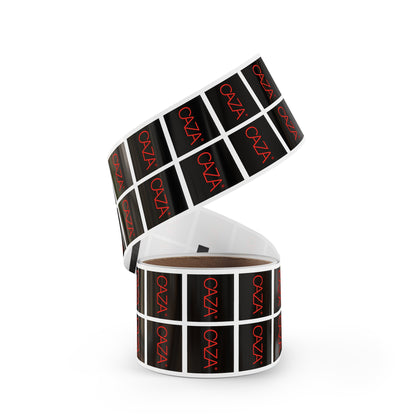 Square Sticker Label Rolls (Black)