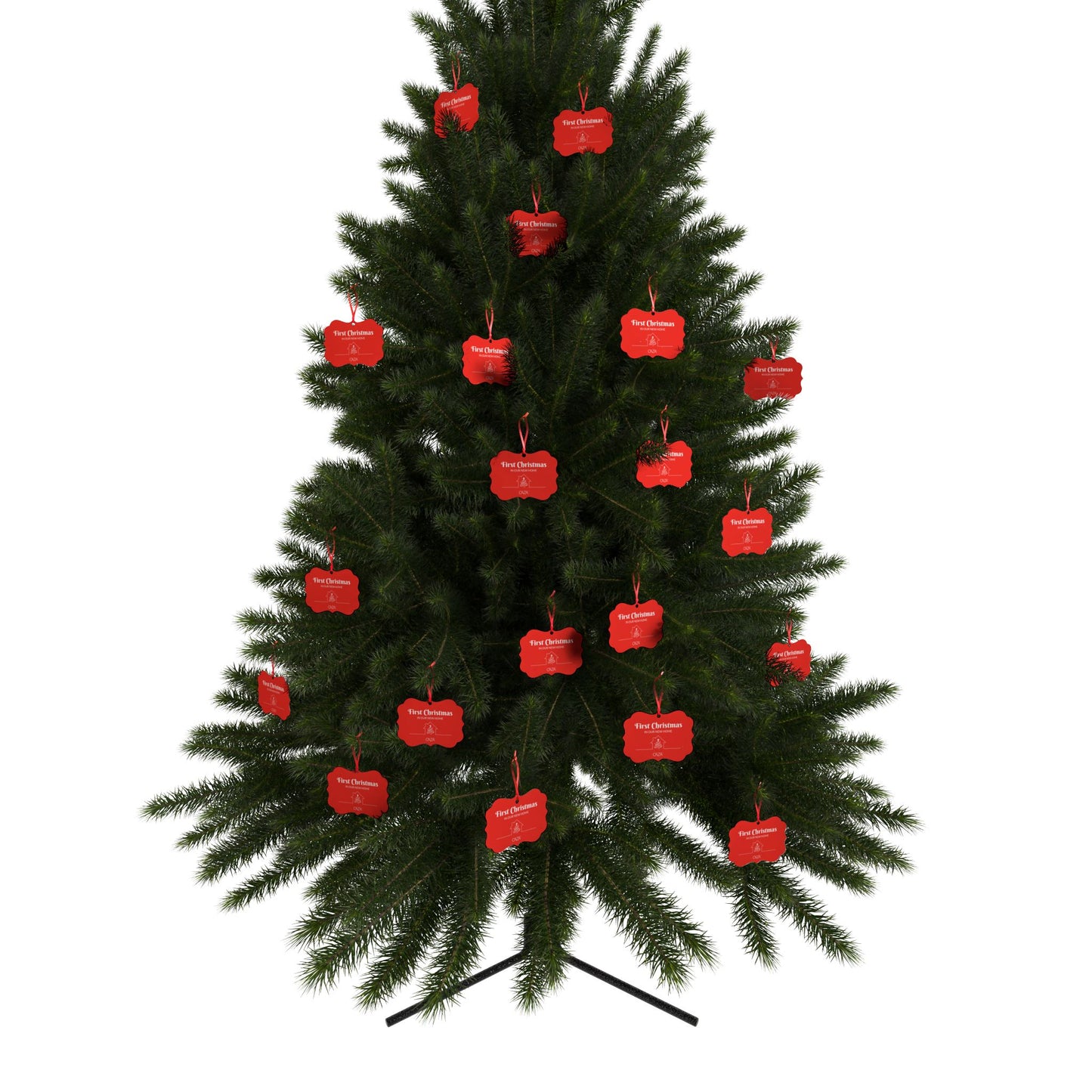 1st Christmas Aluminum Ornaments (Red)