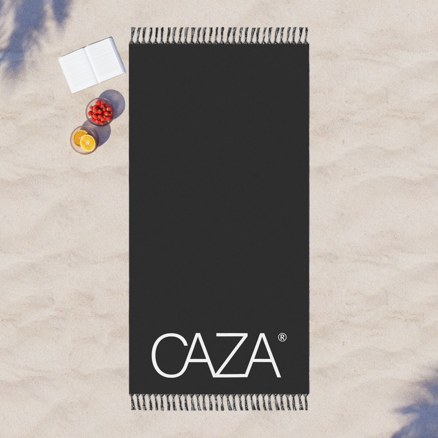 Boho Beach Cloth (Black with White Logo)