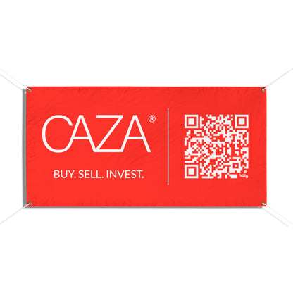 Buy. Sell. Invest. | Vinyl Banners (Red)
