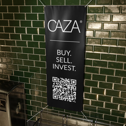 Buy. Sell. Invest. | Matte Banner (Black)