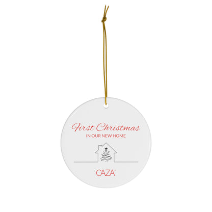 1st Christmas Ceramic Ornament (White)