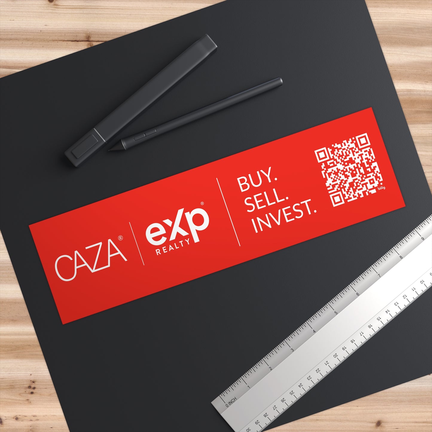 Buy. Sell. Invest. Bumper Stickers (Red)