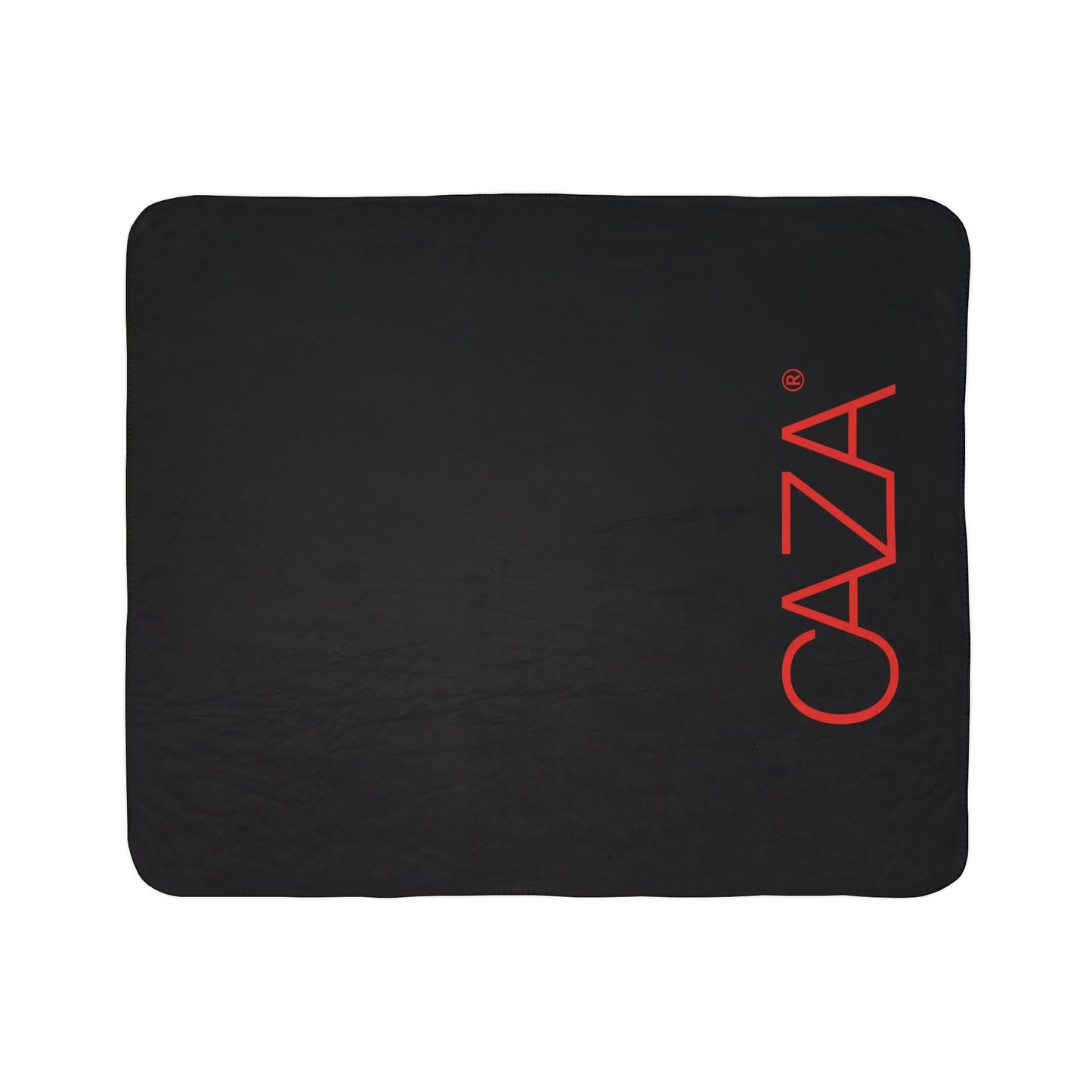 Fleece Sherpa Blanket (Black with Red Logo)