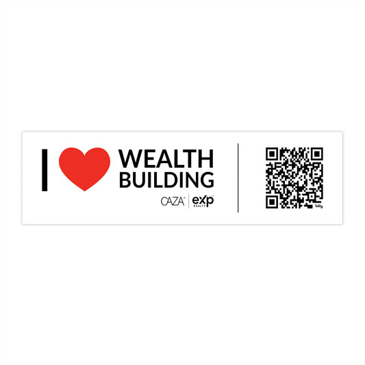 I ❤️ Wealth Building Bumper Stickers (White)