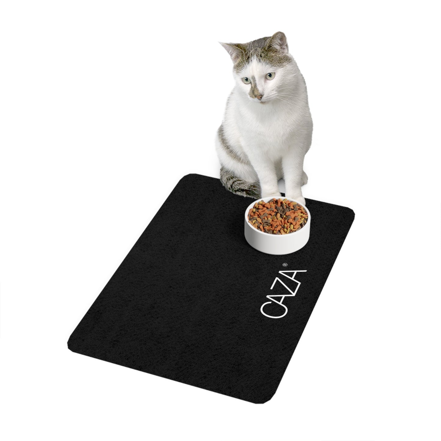 Rectangle Pet Food Mat (Black)
