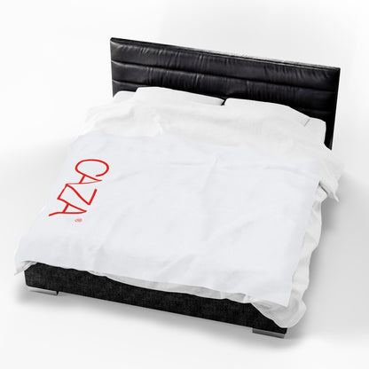Velveteen Plush Blanket (White)