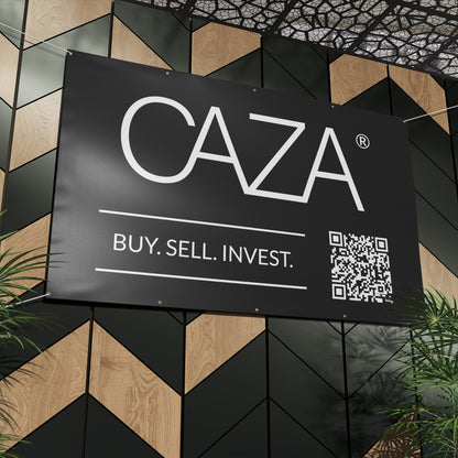 Buy. Sell. Invest. | Matte Banner (Black)