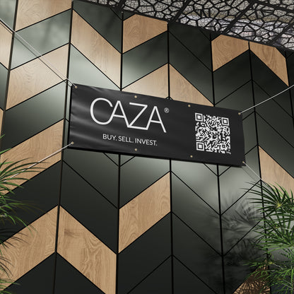 Buy. Sell. Invest. | Matte Banner (Black)