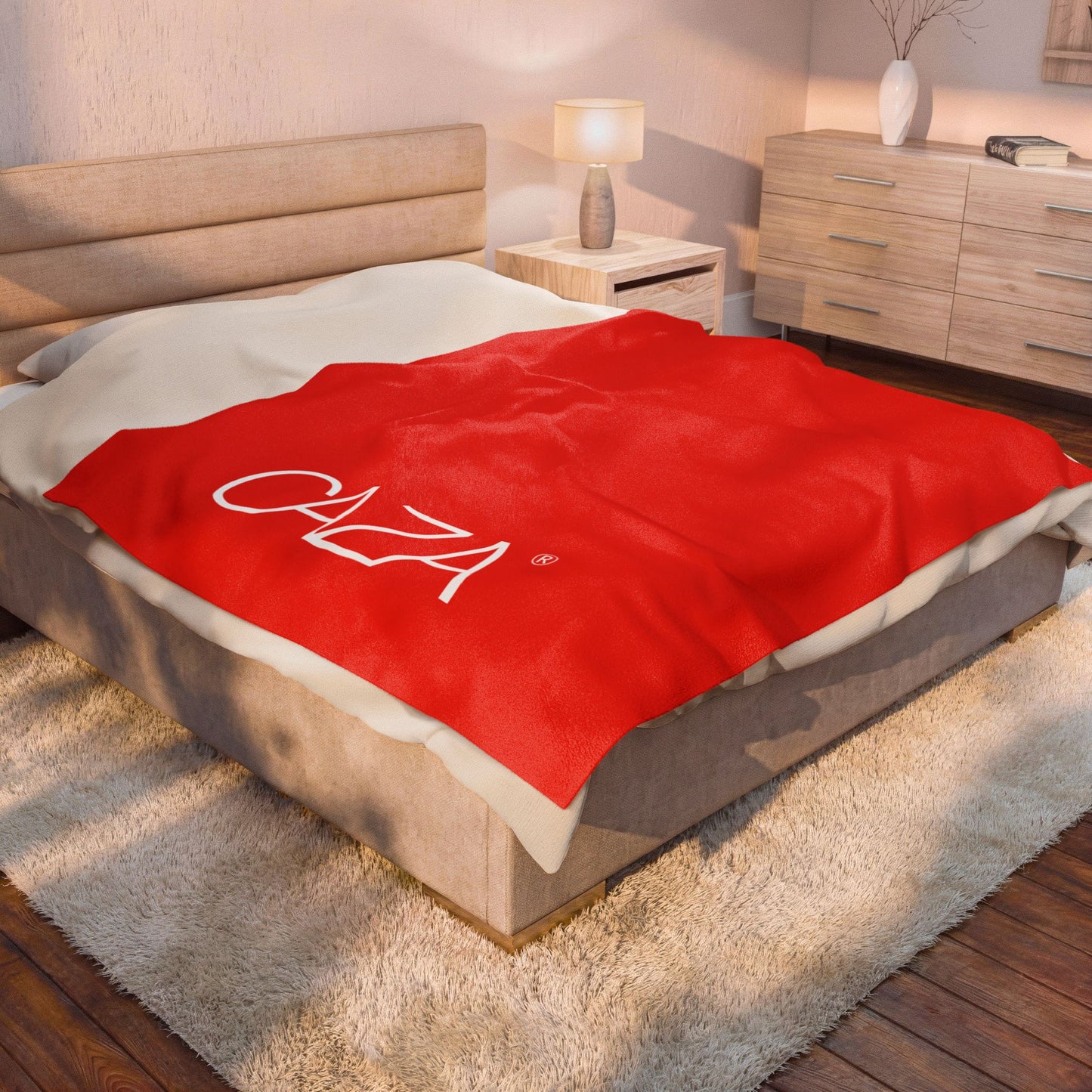 Velveteen Plush Blanket (Red)