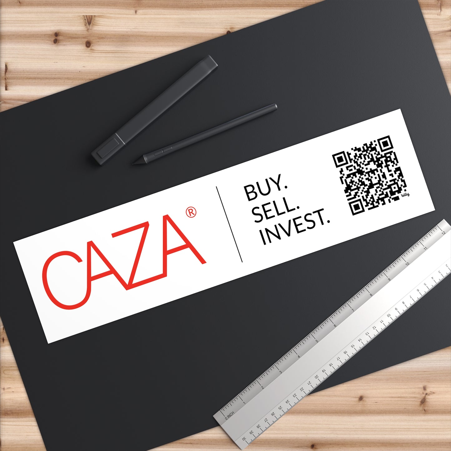Buy. Sell. Invest. Bumper Stickers (White)