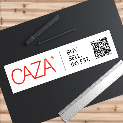 Buy. Sell. Invest. Bumper Stickers (White)