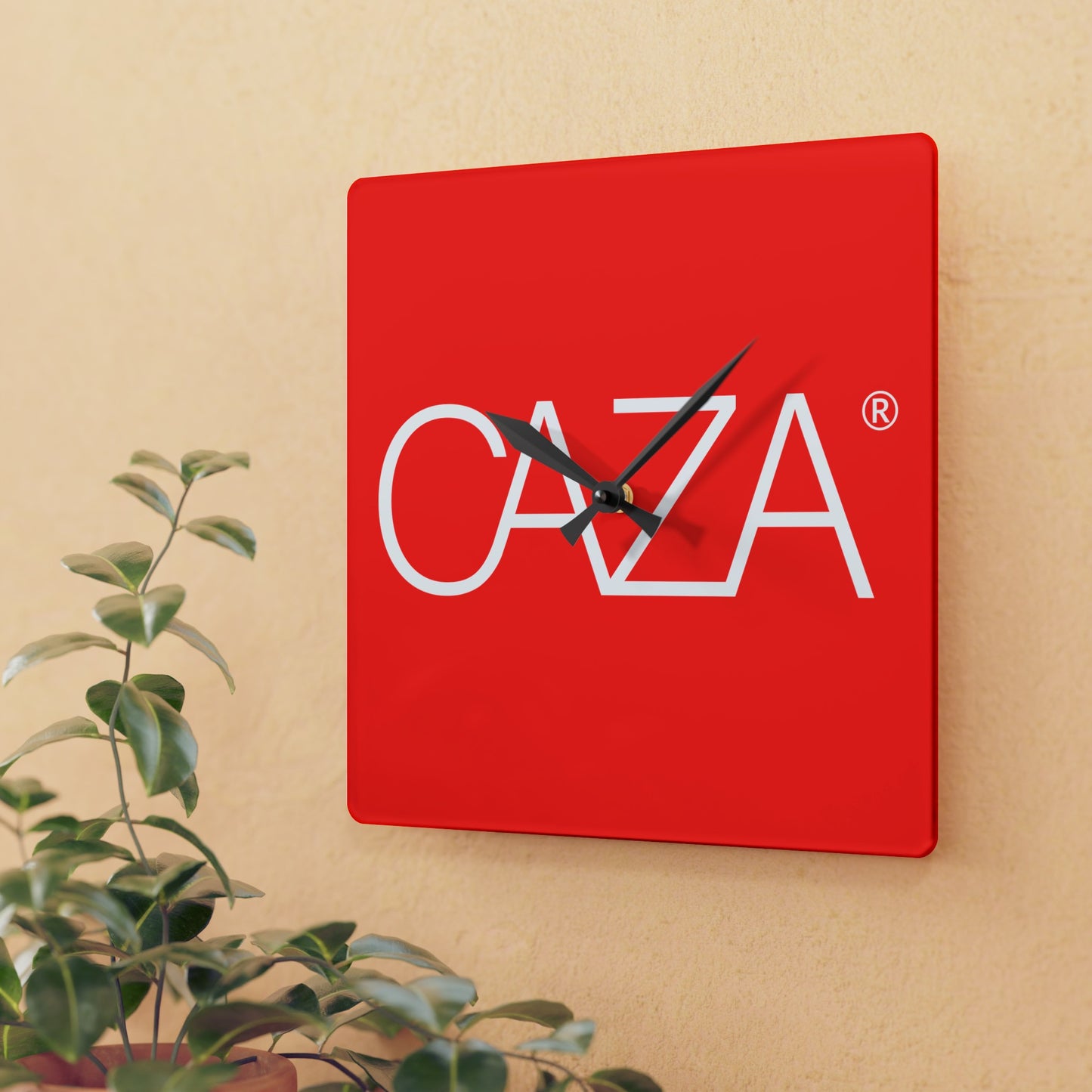 Acrylic Wall Clock (Red)