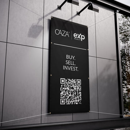 Buy. Sell. Invest. | Vinyl Banners (Black)