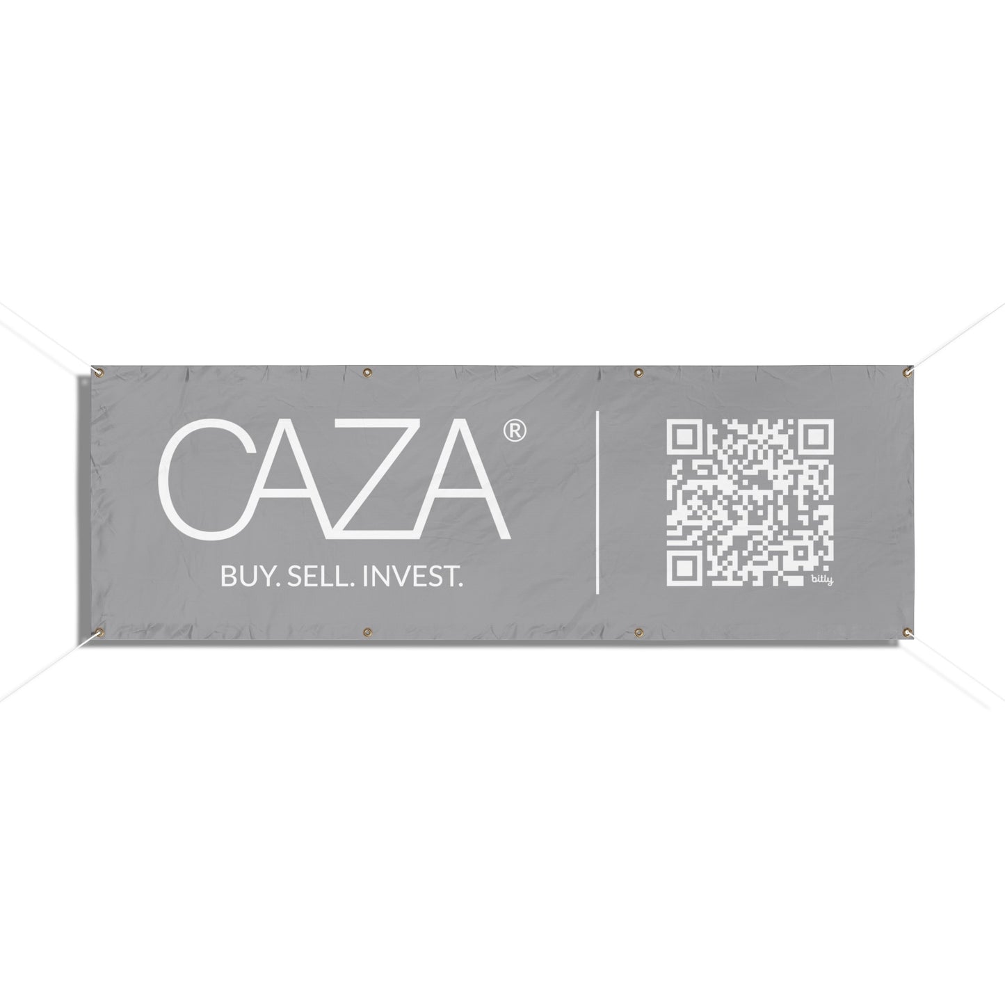 Buy. Sell. Invest. | Vinyl Banners (Grey)