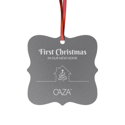 1st Christmas Aluminum Ornaments (Grey)