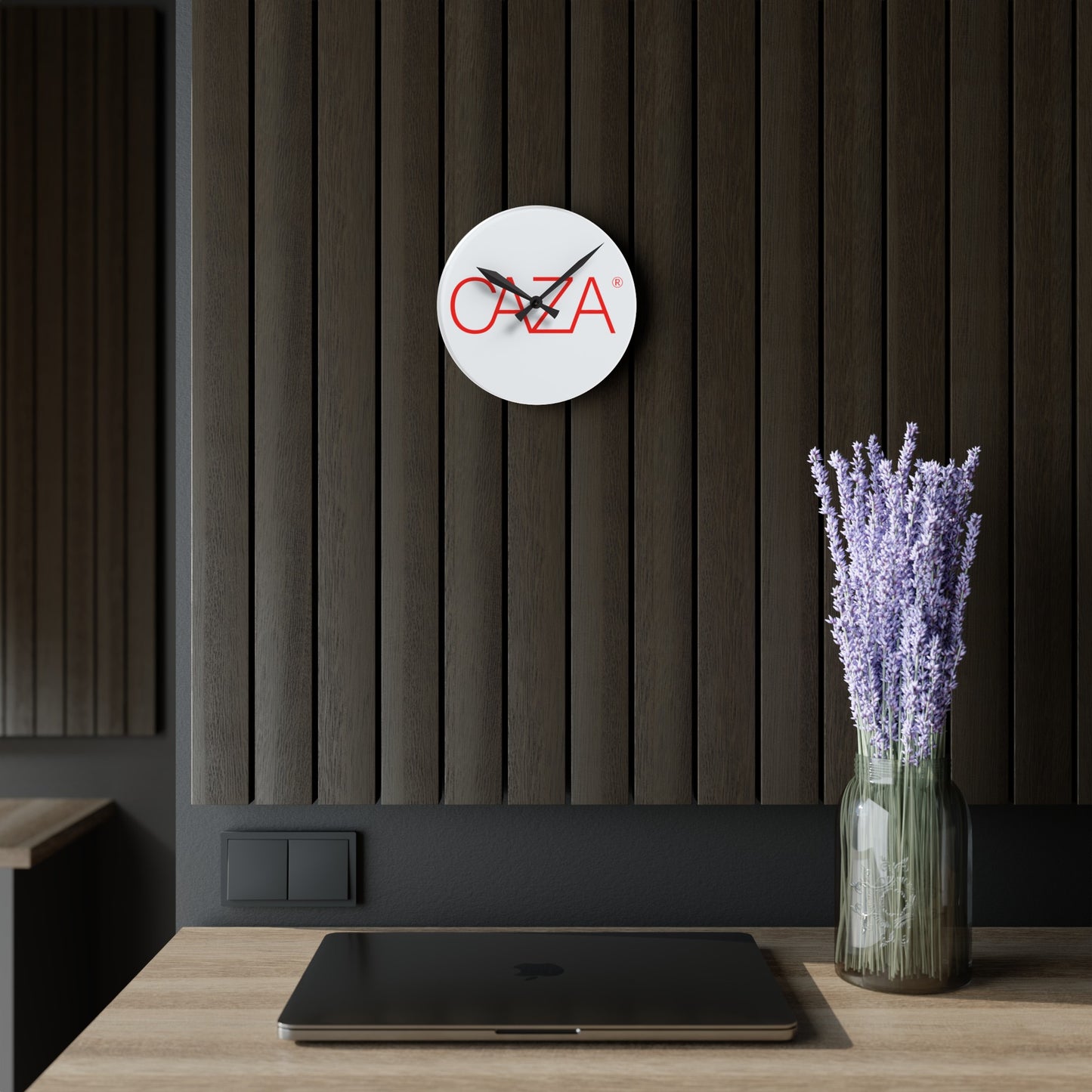 Acrylic Wall Clock (White)