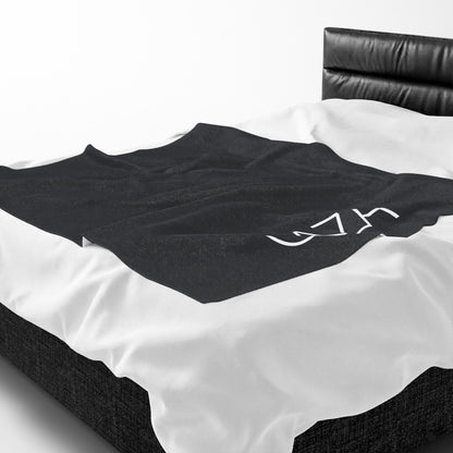 Velveteen Plush Blanket (Black)